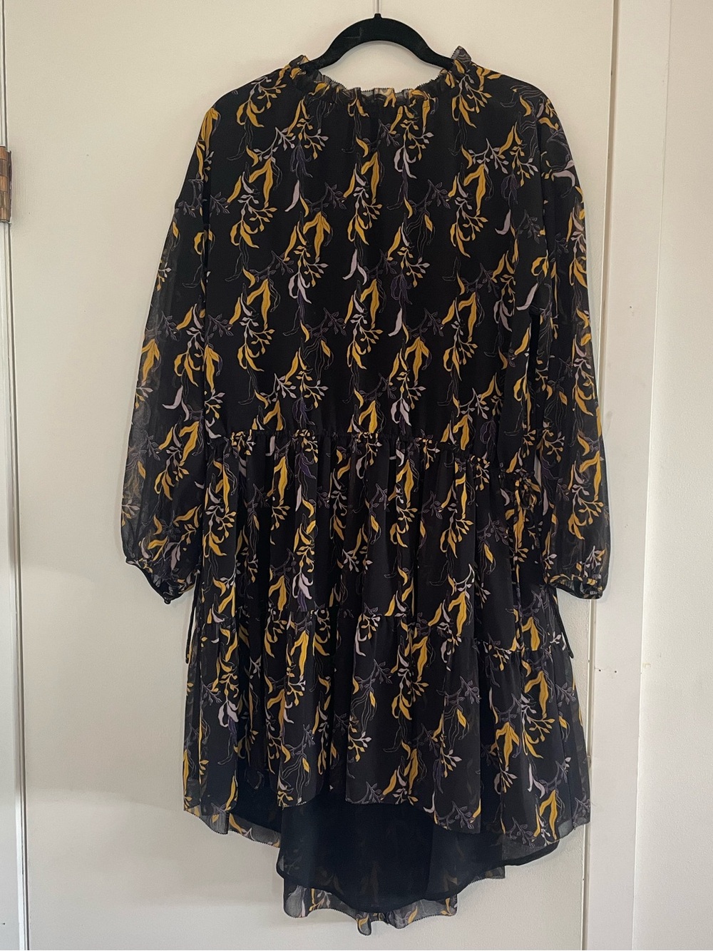 Wilfred Le Fou Leman Floral High Low Open Back Dress Size 2